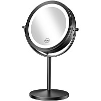 Gospire Lighted Makeup Mirror 1X10X Magnifying Led Vanity Mirror 7 Standing Cosmetic Mirror Battery Operated Cordless Portab