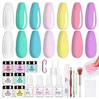 Beetles Dip Powder Nail Kit21Pcs 7 Colors Dip Powder Clear Pink Lightpink White Dip Powder For Nails With Liquid Set Recycling