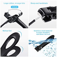 2 Pieces Oversized Thick Nail Clippers for Thick Toenails or Tough Fingernails Oversized Stainless Steel Toenail Fingernail Clipper Cutter Trimmer for Men Adults, 2 Sizes (Black)