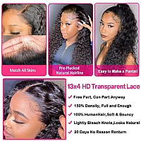 Nervoss Hd Transparent Lace Front Wigs Human Hair Water Wave 13X4 Lace Frontal Wigs For Women Brazilian Deep Wave Human Hair Wig