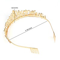 Cocide Gold Tiara Women Crowns Multicolors Crystal Headband Princess Rhinestone Crown With Combs Bride Headbands Bridal Wedding