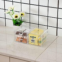 Cq Acrylic 1 Pack Clear Stackable Storage Drawers For Vanitystackable 3 Drawers Desktop Organizer With Drawerscute Desk Storag