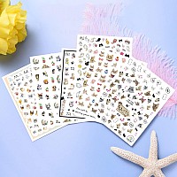 Cute Cat Nail Art Stickers 3D Little Animal Selfadhesive Sticker Cartoon Cats Nail Art Decals Holographic Colorful Cat Nail De