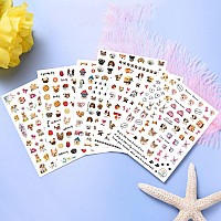 Cute Dog Nail Art Stickers Cartoon Animal Selfadhesive Sticker 3D Pupply Nail Art Decals Design Holographic Little Dog Nail De