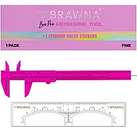 Brawna 1 Pc Brow Pro Measuring Tool With 1 Eyebrow Ruler Sticker Double Scale Eyebrow Ruler For Microblading Eyebrow Mapping