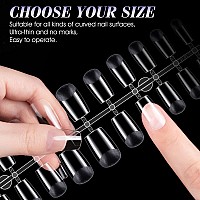 Gelike Ec Short Square Nail Tips Soft Gel X False Nail Tips Full Cover For Nail Extensions Acrylic Nails Professional Clear G