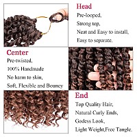 Leeven 8 Packs Ombre Brown Passion Twist Hair 10 Inch Pre Twisted Short Passion Spring Twist Crochet Braids Hair With Curls At T