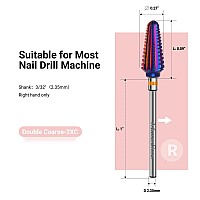 Melodysusie Professional Tornado Nail Drill Bits 332 Carbide Tungsten Multifunction Bits Suitable For Manicure Pedicure Cu