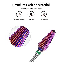 Melodysusie Professional Tornado Nail Drill Bits 332 Carbide Tungsten Multifunction Bits Suitable For Manicure Pedicure Cu