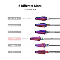 Melodysusie Professional Tornado Nail Drill Bits 332 Carbide Tungsten Multifunction Bits Suitable For Manicure Pedicure Cu