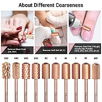 Melodysusie Safety Nail Drill Bits 332 Smooth Round Top Large Barrel Carbide Bits Suitable For Manicure Pedicure Cuticle Ge