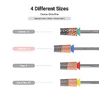 Melodysusie Tapered Barrel Nail Drill Bits 332 Carbide Tungsten Bits Suitable For Manicure Pedicure Cuticle Gel Polishing