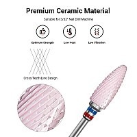 Melodysusie Ceramic Nail Drill Bit 332 235Mm Professional Acrylic Nail File Flame Drill Bit For Manicure Pedicure Cuticle