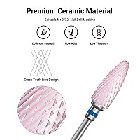 Melodysusie Ceramic Nail Drill Bit 332 235Mm Professional Acrylic Nail File Flame Drill Bit For Manicure Pedicure Cuticle