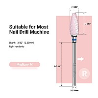 Melodysusie Ceramic Nail Drill Bit 332 235Mm Professional Acrylic Nail File Flame Drill Bit For Manicure Pedicure Cuticle