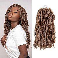 16 Inch Soft Locs Crochet Hair 6 Packs Short Straight Prelooped New Faux Locs Crochet Hair 27Honey Blonde