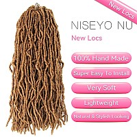 16 Inch Soft Locs Crochet Hair 6 Packs Short Straight Prelooped New Faux Locs Crochet Hair 27Honey Blonde