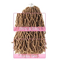 16 Inch Soft Locs Crochet Hair 6 Packs Short Straight Prelooped New Faux Locs Crochet Hair 27Honey Blonde