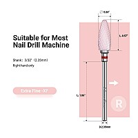 Melodysusie Ceramic Nail Drill Bit 332 235Mm Professional Acrylic Nail File Flame Drill Bit For Manicure Pedicure Cuticle