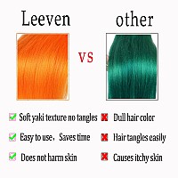 Leeven 26 Inch Pink Braiding Hair Pre Stretched Extensions 2 Packs Box Braids Yaki Texture Crochet Braids Hair Hot Water Setting