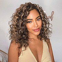 Toyotree Ocean Wave Crochet Hair 9 Inch 8 Packs Blonde Highlight Short Curly Deep Wave Crochet Hair Synthetic Ocean Wave Brai