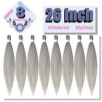 Lilyka Show 8 Packs 26 Inch Pre Stretched Ombre Braiding Hair Synthetic Fiber Braiding Hair For Women Professional Itch Free Hot