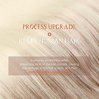 Sunny Long Clip In Hair Extensions Human Hair Ombre Hair Clip In Extensions Ash Blonde With Blonde Balayage Platinum Blonde Real