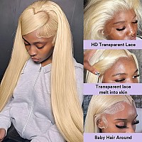 Siyusi Blonde Wig Human Hair Pre Plucked With Baby Hair 613 13X6 Lace Front Wig Human Hair 20Inch 180 Density Hd Lace Frontal W