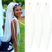 Gozill Braiding Hair Pre Stretched White Prestretched Kanekalon Braiding Hair Ez Braid Hypoallergenic Colored Braiding Hair Exte