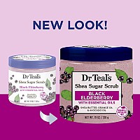 Dr Teals Shea Sugar Body Scrub Black Elderberry With Essential Oils 19 Oz Pack Of 3 Packaging May Vary