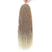 Passion Twist Hair - 8 Packs 18 Inch Pretwisted Passion Twist Crochet Hair For Women, Pre-Looped Passion Twists Braiding Synthetic Hair Extensions (18 Inch (Pack of 8), T27/613)