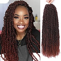 Long Passion Twist Hair - 8 Packs 18 Inch Pretwisted Passion Twist Crochet Hair For Women, Pre-Looped Passion Twists Braiding Synthetic Hair Crochet Passion Twist Hair Extensions (18 Inch (Pack of 8), T350)