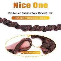 Nice One Passion Twist Hair 8 Packs 14 Inch Pretwisted Passion Twist Crochet Hair For Women Prelooped Passion Twists Braidin