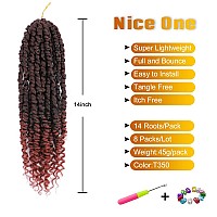 Nice One Passion Twist Hair 8 Packs 14 Inch Pretwisted Passion Twist Crochet Hair For Women Prelooped Passion Twists Braidin