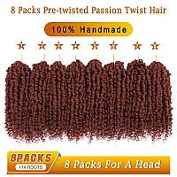 Nice One Pretwisted Passion Twist Hair 8 Packs 112 Strands Pre Looped Passion Twist Braiding Hair For Women Short Passion Twi