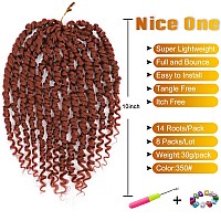 Nice One Pretwisted Passion Twist Hair 8 Packs 112 Strands Pre Looped Passion Twist Braiding Hair For Women Short Passion Twi