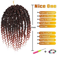 Nice One Passion Twist Hair 8 Packs 12 Inch Pretwisted Passion Twist Crochet Hair For Women Prelooped Passion Twists Braidin