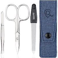 Marqus Manicure Set 3 Piece Set Including Scissors Nail File And Tweezers Perfect For Him Or Her At Home Or Travel Kit Den