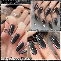 Ahamiou Crystal Cat Eye Gel Polish Kits Magnetic Nail Polish Set Holographic Cats Eyes Gel Nail Polish Shiny Diamond Glitter Gel