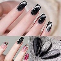 Ahamiou Crystal Cat Eye Gel Polish Kits Magnetic Nail Polish Set Holographic Cats Eyes Gel Nail Polish Shiny Diamond Glitter Gel