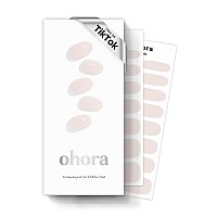 Ohora Semi Cured Gel Nail Strips N Cream Light Nude Solid Works With Any Uvled Nail Lamps Salonquality Long Lasting E