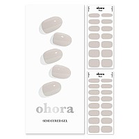 Ohora Semi Cured Gel Nail Strips N Cream Paper Nude Solid Works With Any Uvled Nail Lamps Salonquality Long Lasting E