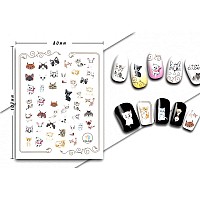 6 Sheets Cute Cat Nail Art Stickers Cartoon Nail Decals 3D Nail Art Supplies Selfadhesive Cat Cartoon Designer Nail Stickers Ma