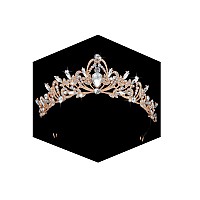 Kamirola Gold Crown For Women Wedding Tiara For Women Queen Crown Crystal Tiara Crown Wedding Tiaras For Bride Royal Princess Cr