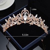 Kamirola Gold Crown For Women Wedding Tiara For Women Queen Crown Crystal Tiara Crown Wedding Tiaras For Bride Royal Princess Cr