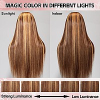 Faba Highlight Lace Front Wig Human Hair 30 Inch 427 Colored Lace Front Wig 13X4 Hd Straight Lace Front Wig Human Hair 180 De