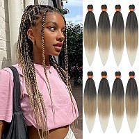 Ombre Prestretched Braiding Hair Silky Braid Hair Extensions Itch Free Crochet Twist Hair Braids Yaki Texture Original Braidi