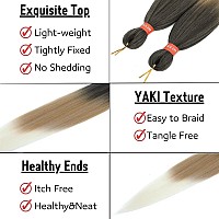 Ombre Prestretched Braiding Hair Silky Braid Hair Extensions Itch Free Crochet Twist Hair Braids Yaki Texture Original Braidi