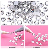 Novani Crystal Rhinestones Flatback Loose Gemstones 144Pcs Glass Rhinestones For Clothes Shoes Crafts Makeup Nail Art And Diy D