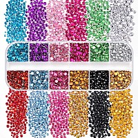 Nail Rhinestones 4520Pcs 156Mm Colorful Royal Blue Round Flatback Crystal Shine Diamonds For Diy Crafts Nail Art